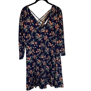 Nine Britton Women's Jersey Knit Floral Dress Size XL